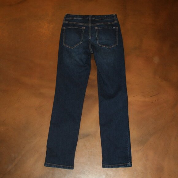 CHAPS Straight Demin Jeans Size 4 Mid Rise 26 x 29 Stretch Dark Blue Womens - Picture 6 of 8